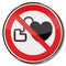 Prohibition sign for persons with pacemakers