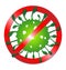 Prohibition sign for stop Mers virus