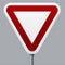 Prohibition signal. Traffic road signal with reflective texture. Isolated.