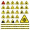 Prohibition signs industry production vector warning danger symbol forbidden safety information protection no allowed