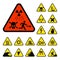 Prohibition signs industry production vector warning danger symbol forbidden safety information protection no allowed