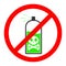 Prohibition spray icon. Vector illustration