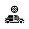 prohibition to get in stranger car glyph icon vector illustration