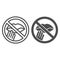 Prohibition of touching lips line and solid icon, Corona downturn concept, Covid-19 prevent measures sign on white