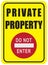Prohibition of travel to private property