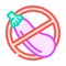 prohibition vulgarity color icon vector illustration
