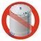 Prohibition of water reservoirs. Strict ban on construction of storage tanks, forbid. Stop cisterns, caution.