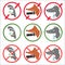 Prohibitory signs and allow for different occasions