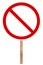 Prohibitory traffic sign - Blank