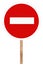 Prohibitory traffic sign - No entry