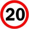 Prohibitory traffic Speed limit sign 80 km/h, Logo element illustration. symbol