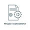 Project agreement vector line icon, linear concept, outline sign, symbol