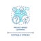 Project based learning turquoise concept icon