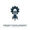 Project Development icon from reputation management collection. Simple line element Project Development symbol for