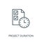 Project Duration outline icon. Thin line concept element from risk management icons collection. Creative Project Duration icon for