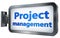 Project management on billboard background