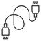 Project management data cable vector icon illustration