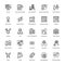 Project Management Line Vector Icons Set 16