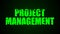Project Management text. Liquid animation background