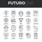 Project Planning Futuro Line Icons Set