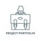 Project portfolio vector line icon, linear concept, outline sign, symbol