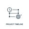 Project Timeline icon. Creative element design from risk management icons collection. Pixel perfect Project Timeline