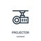 projector icon vector from hardware collection. Thin line projector outline icon vector illustration