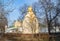 Prokhorov Chapel and the Treasury chamber in the background. Novodevichy Convent, Moscow.