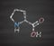 Proline (l-proline, Pro) amino acid molecule