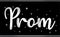 Prom Black and White Shiny Stars Design