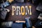 Prom Concept Wood and Rusted Metal Letters