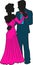 Prom Couple Vector Illustration