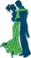 Prom Couple Vector Illustration