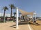 Promenade along the beach at the Ein Bokek Oasis on the Dead Sea