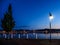 Promenade along the Okanagan Lake waterfront in Kelowna, BC