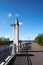 Promenade on the bank of the river Elbe in Magdeburg