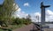 Promenade on the bank of the river Elbe in Magdeburg