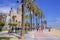 Promenade and beach in Sitges, Spain