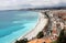 Promenade des Anglais along French Riviera in Nice