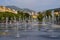 Promenade Du Paillon fountains in Nice South of France
