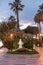 Promenade of the Empress Corso Imperatrice in the evening light, Sanremo, Italy