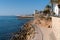 Promenade paseo L`Ametlla de Mar Spain Costa Dorada towards town