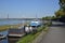 Promenade at the River Rhine, Duesseldorf, North Rhine - Westphalia