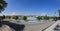 Promenade at river Rhone in Lyon