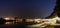 Promenade by the river Sava at night, Croatia Slavonski Brod