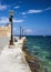 Promenade and sea at Chania harbour