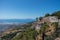 Promenade and viewpoint at famous Egadi islands, Erice, Sicily,