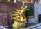 `Prometheus` by Paul Manship in Rockefeller Center`s lower Plaza, New York City