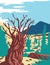 Prometheus Tree with Wheeler Peak in Nevada WPA Poster Art