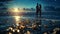 Promise Day, a couple exchanging promises on a beach, with perfect lighting capturing the magic moment.